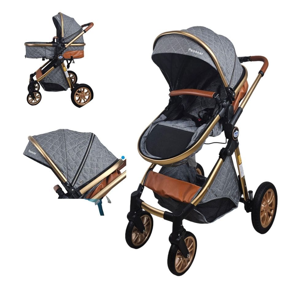 Carrinho Bebê 3 Em 1 Reversível Vira Moisés Capota Retrátil