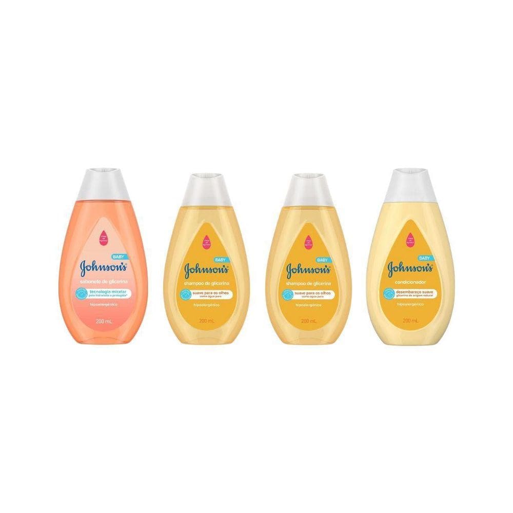 Kit Johnson 2 Shampoo + 1 Cond + Sab Liq 200Ml Glicerina