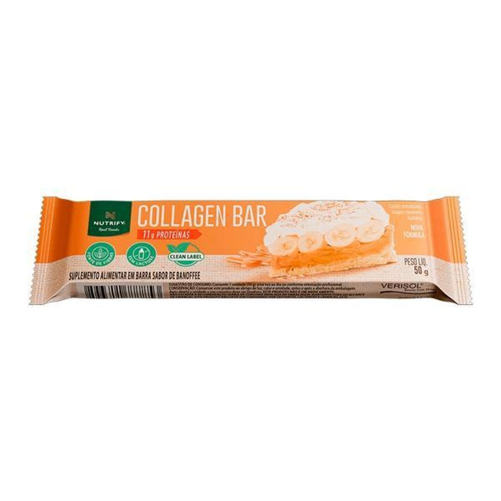 Barra De Proteína Collagen Bar Banoffee Nutrify 50G