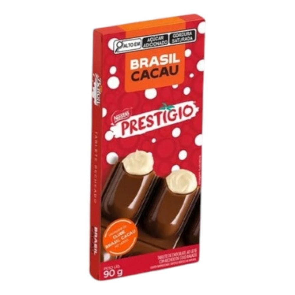 Chocolate Recheado Tablete Brasil Cacau Prestigio 90G