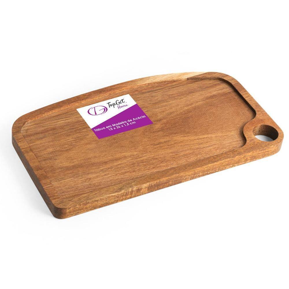 Tábua Queijos E Aperitivos 15X26Cm Bronx Ii Topget - Natural