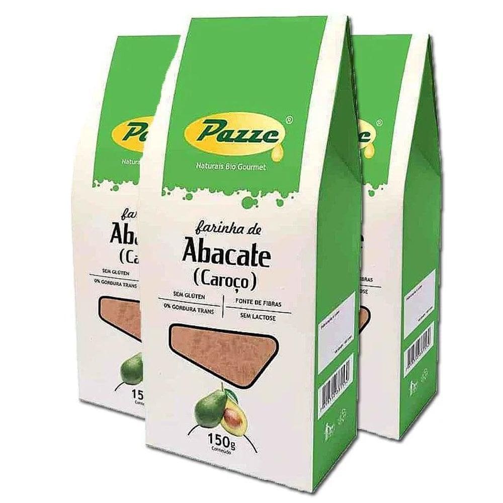 Kit 3 Farinha De Caroço De Abacate Pazze 150G