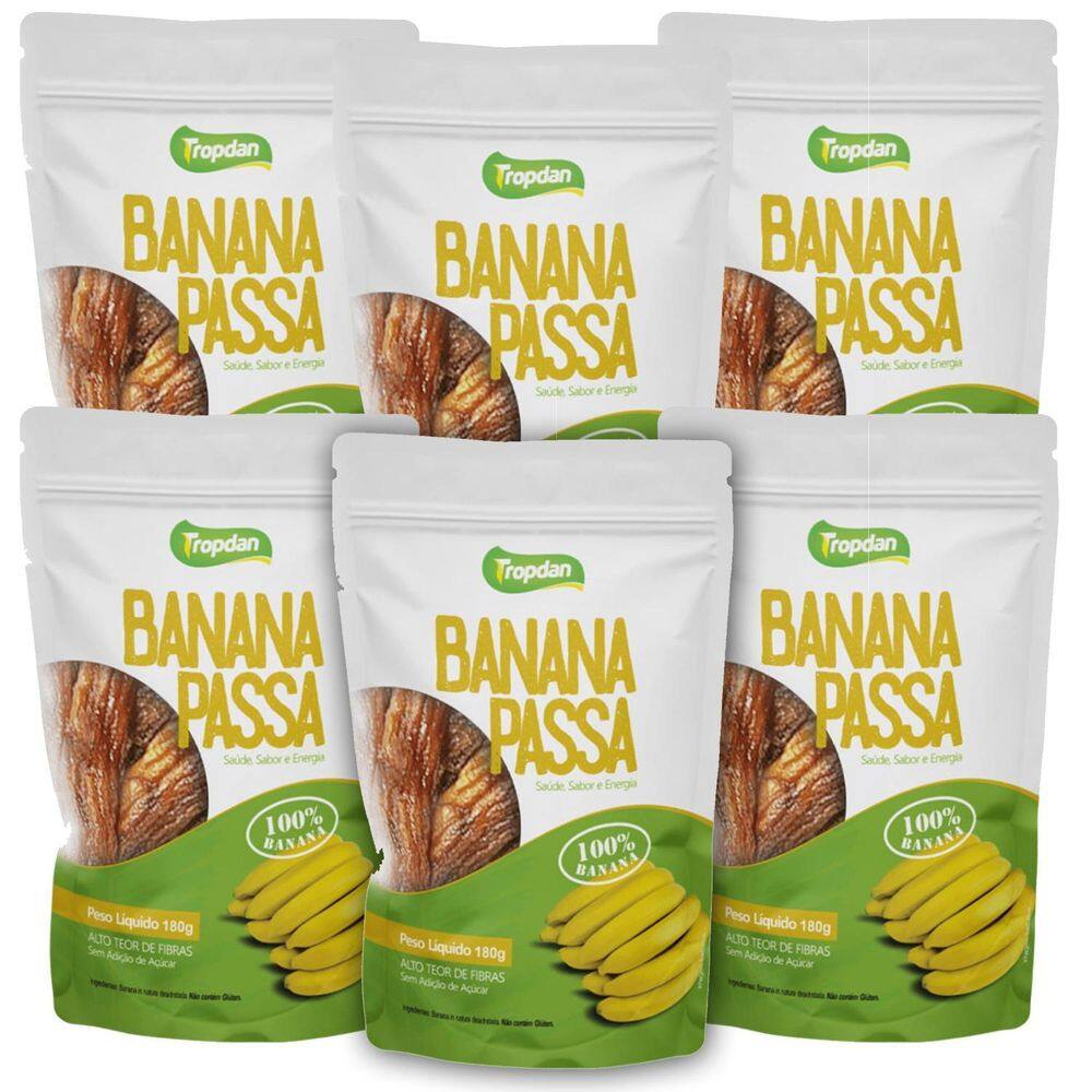 Kit Com 6Und Banana Passa Pacote Tropdan 180G