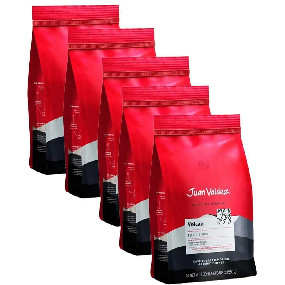 Café Colombiano Juan Valdez Volcán Kit 10 Pacotes De 250G