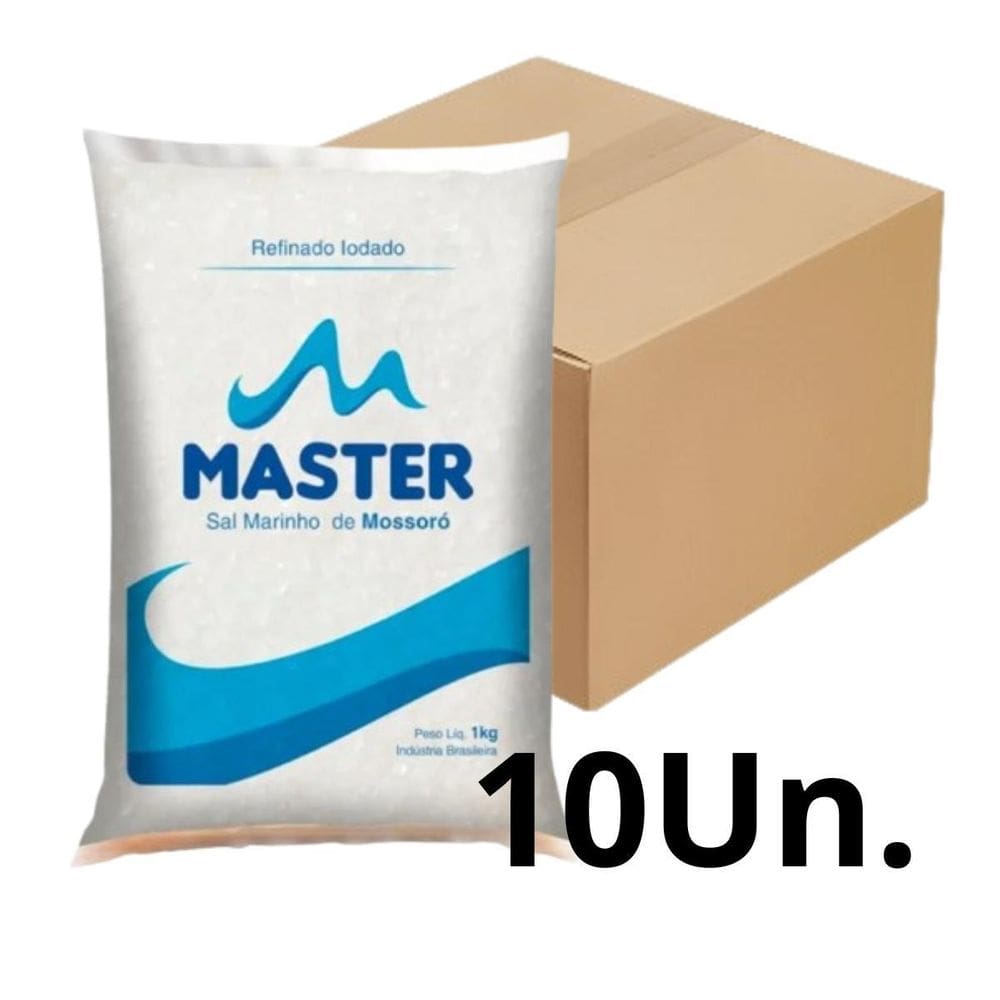 Kit 10 Un. Sal Refinado Iodado Master 10Kg