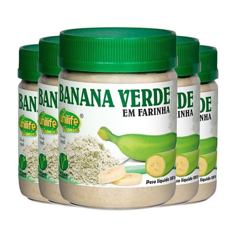 Kit 5 Farinha De Banana Verde 130G Unilife