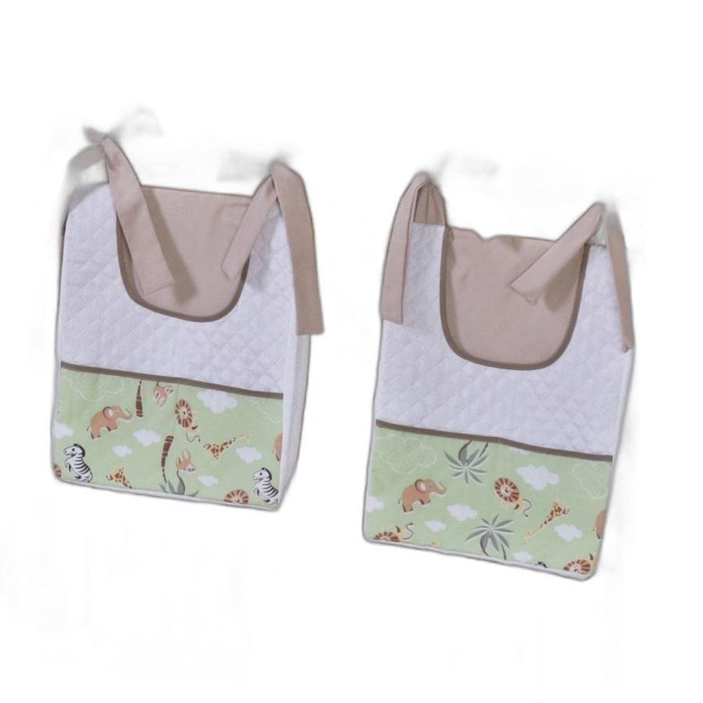 Porta Fralda Organizador Quarto Bebê Menino Menina 2 Peças