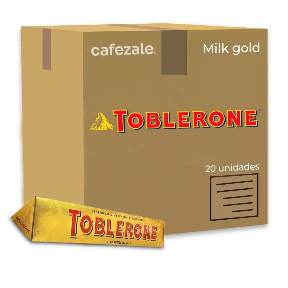 Chocolate Toblerone Milk Gold Kit 20 Unidades De 100G