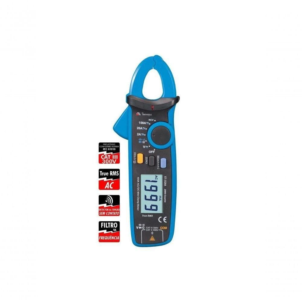 Alicate Amperímetro Digital Minipa Et-3320a