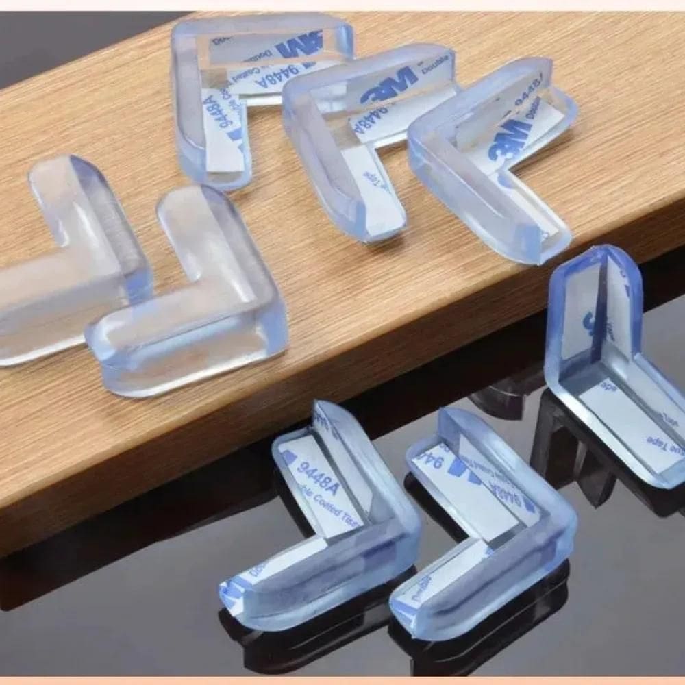 2X 4 Peças Protetor Borda Canto Quina Mesa Vidro Cantoneira