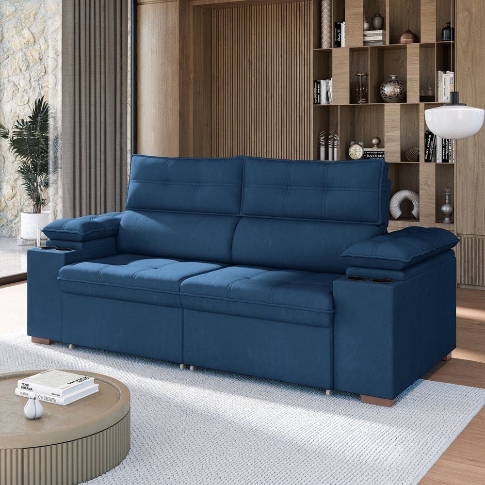 Sofá 180cm Retrátil e Reclinável Manaus Lux