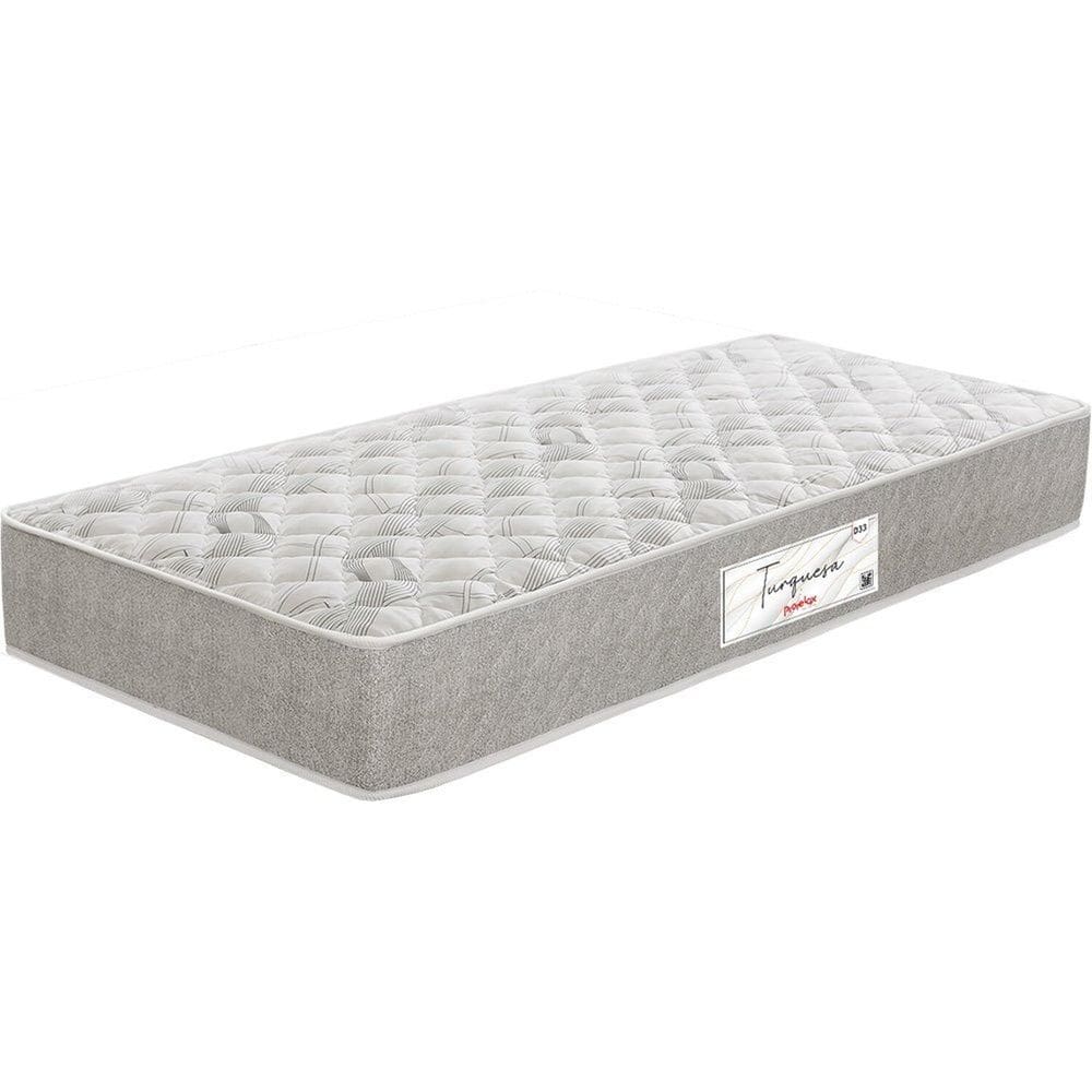 Colchão Espuma Solteiro 14x88x188 Cm Cinza/Branco