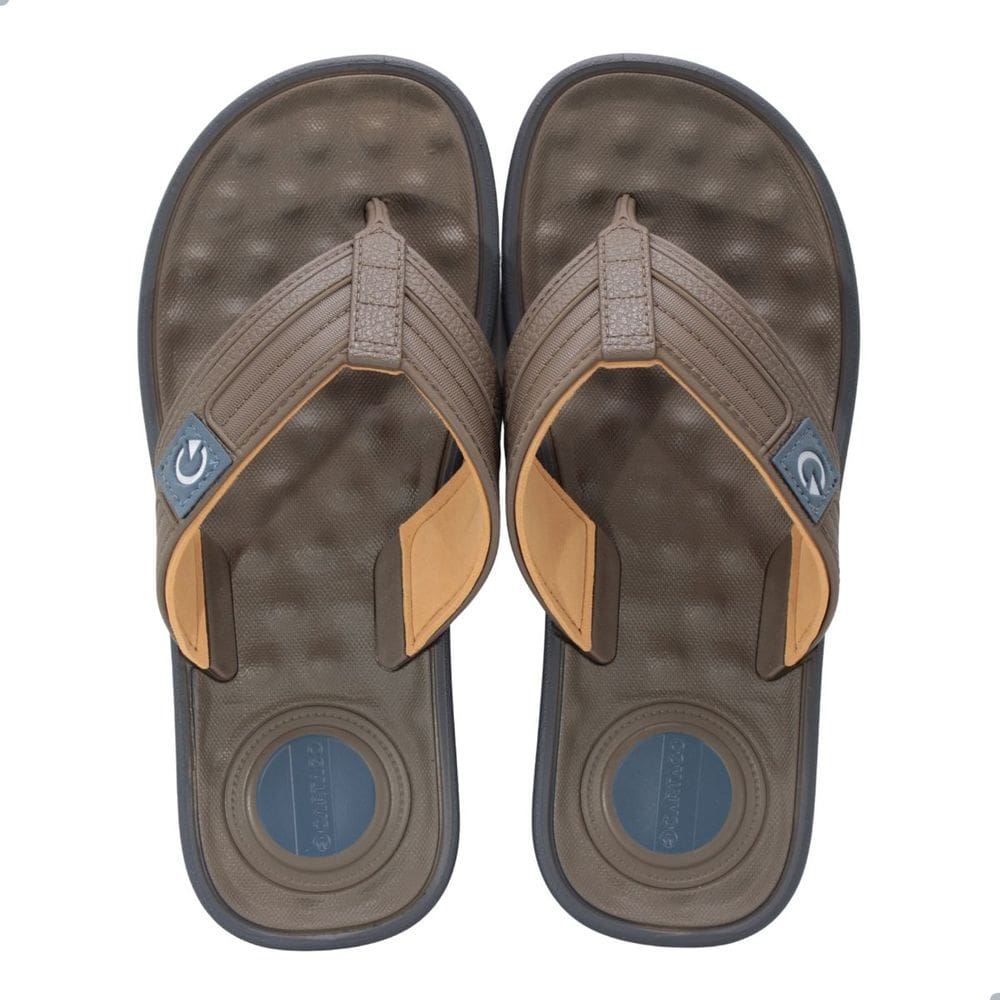 Chinelo Cartago Alabama Marrom/Bege/Cinza