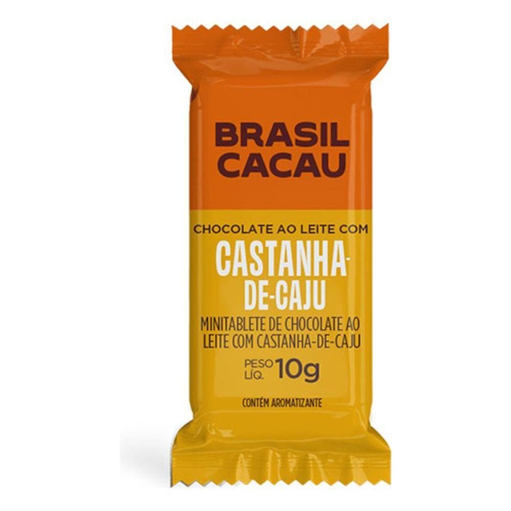 Minitablete Chocolate Castanha De Caju Brasil Cacau 10G