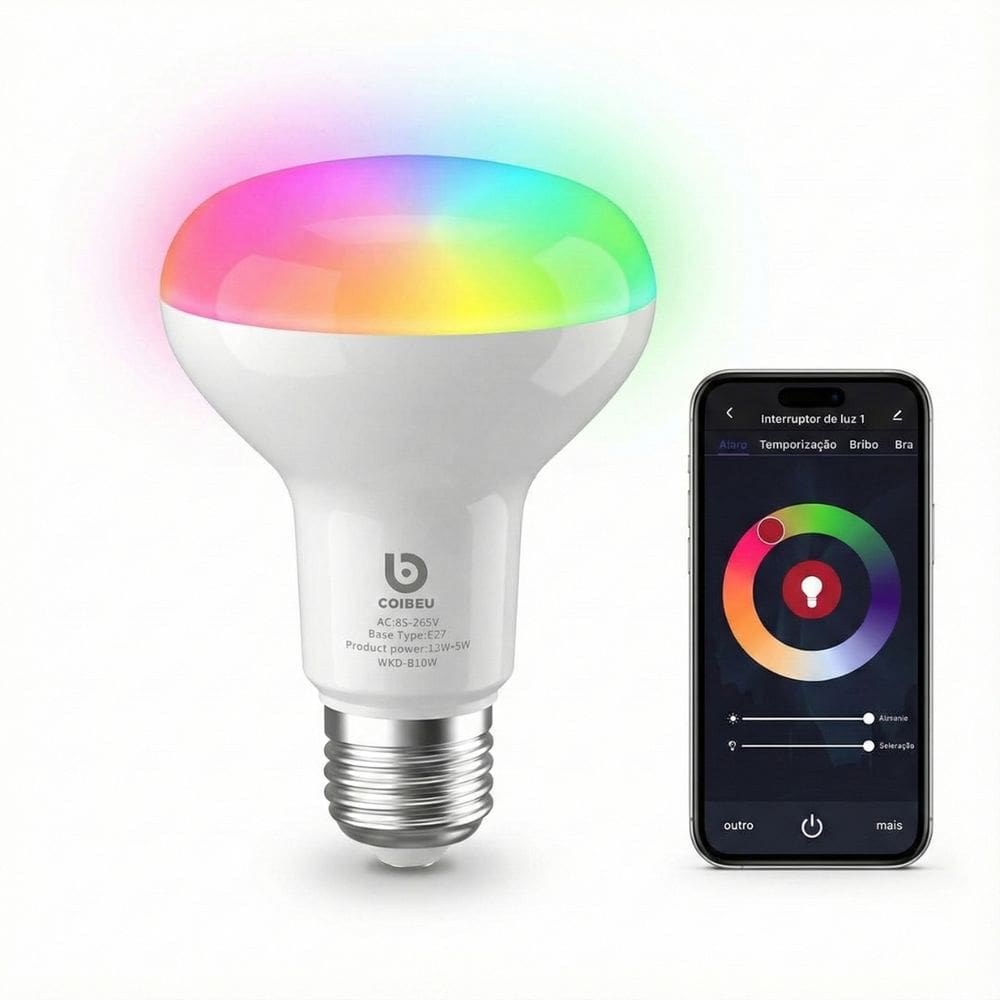 Lampada Inteligente Wifi Alexa RGB Smart 12W+3W 2700K-6500K