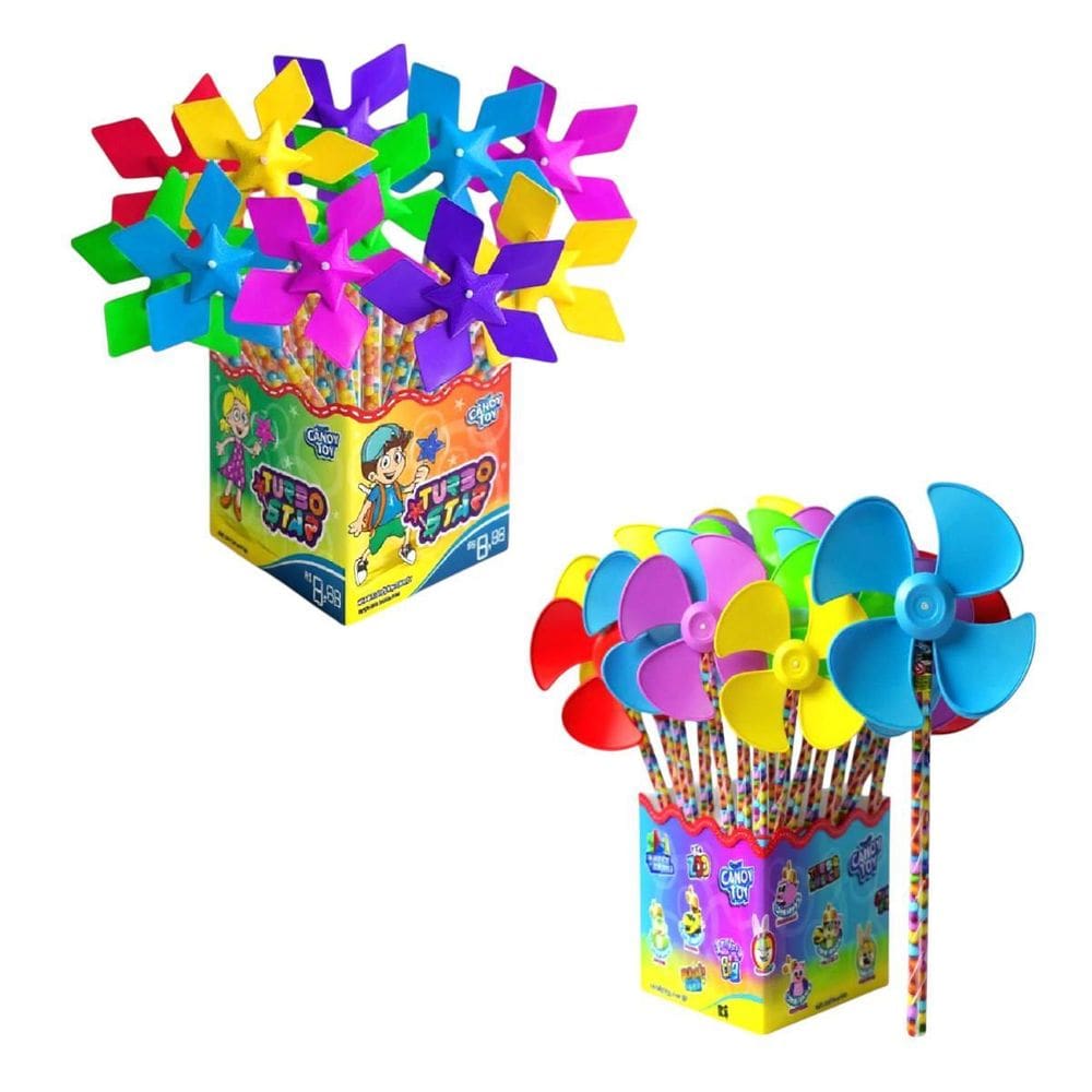 24 Brinquedo Catavento Doce Balinha Lembrancinha 22Gr