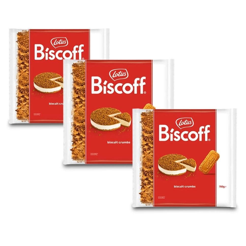Biscoito Lotus Biscoff Moído Crumbs Kit 3 Pacotes De 750G