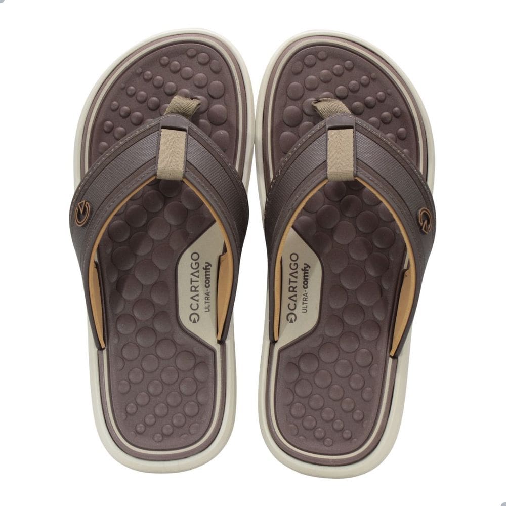 Chinelo Cartago 12575 Dubai Bege/Marrom