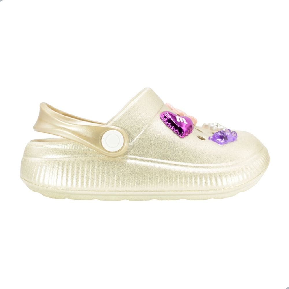 Babuch Infantil Molekinha Creme/Dourado