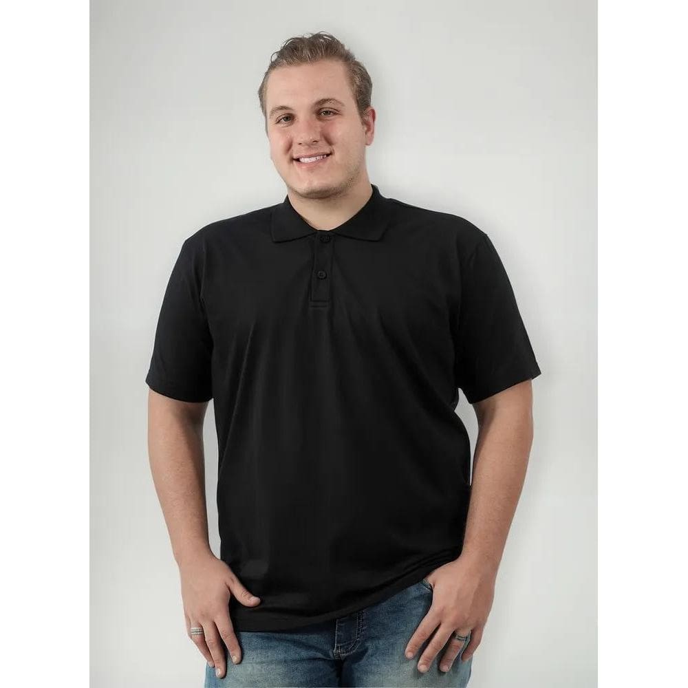 2X Camisa Polo Plus Size Masculina Lisa Tamanhos Grandes Até