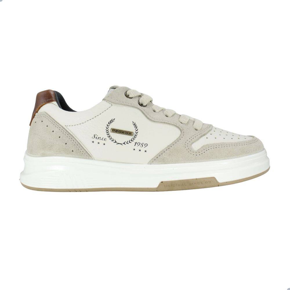 Sapatênis Pegada Masculino em Couro Milk