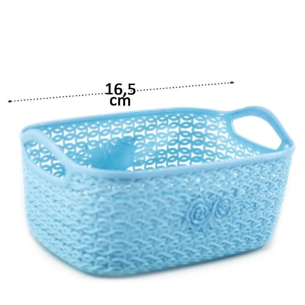 Cesto Organizador Plástico 7,5x16,5 Vazado Color - Tudo em Caixa