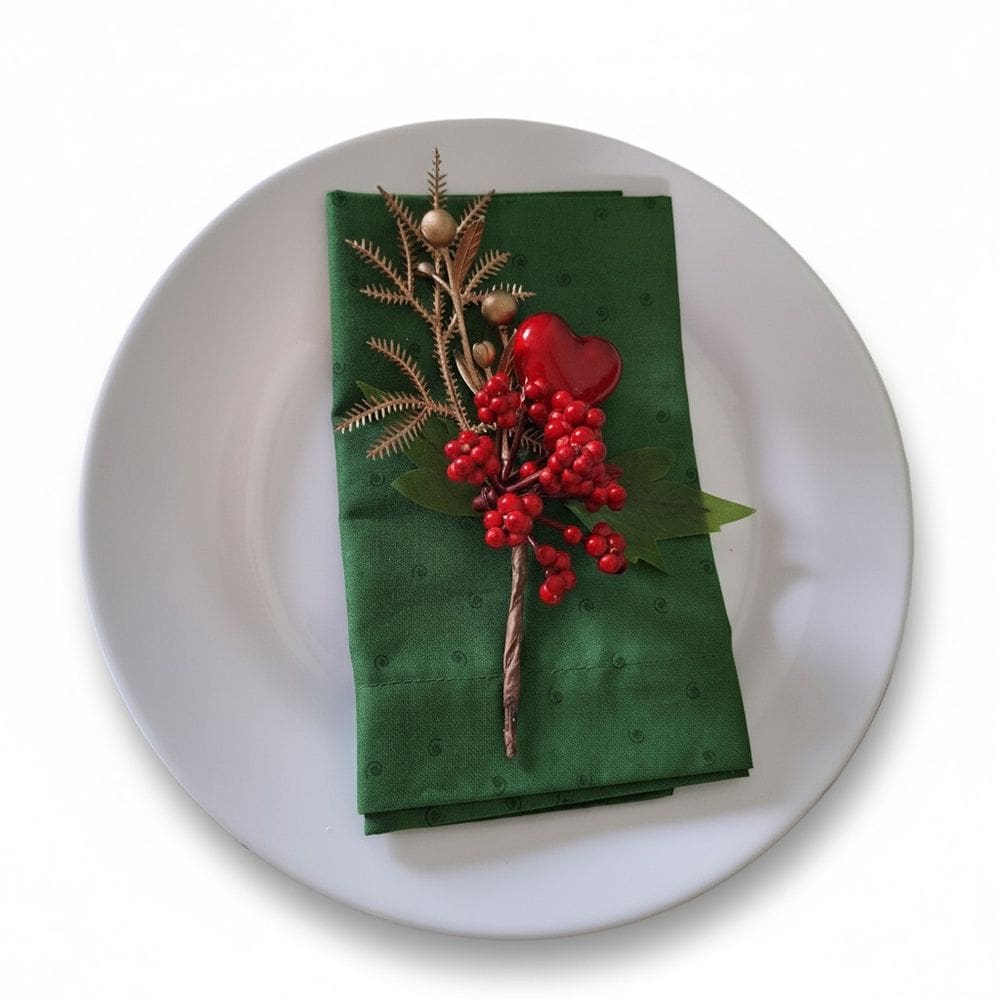 Guardanapo Tricoline Verde Floresta 40 x 40cm