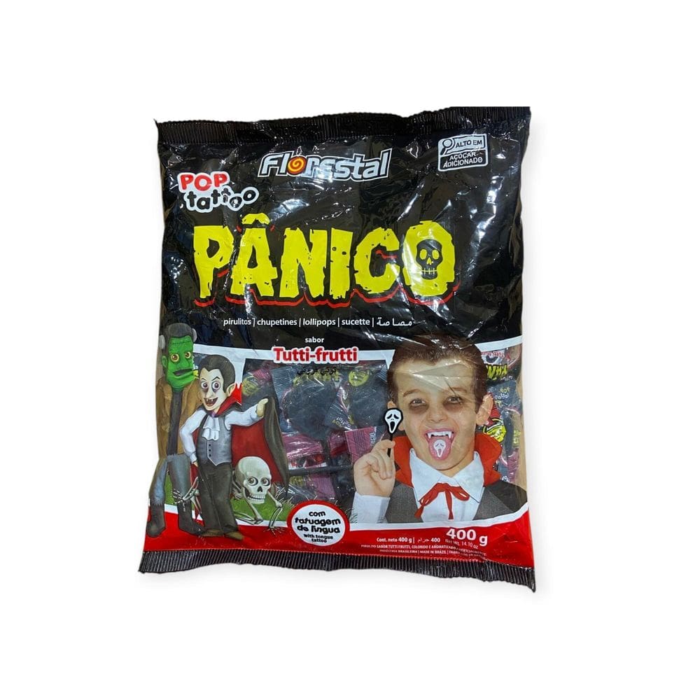 Kit 2 Pacotes 400G Pirulito Tattoo Pânico Tatuagem Língua