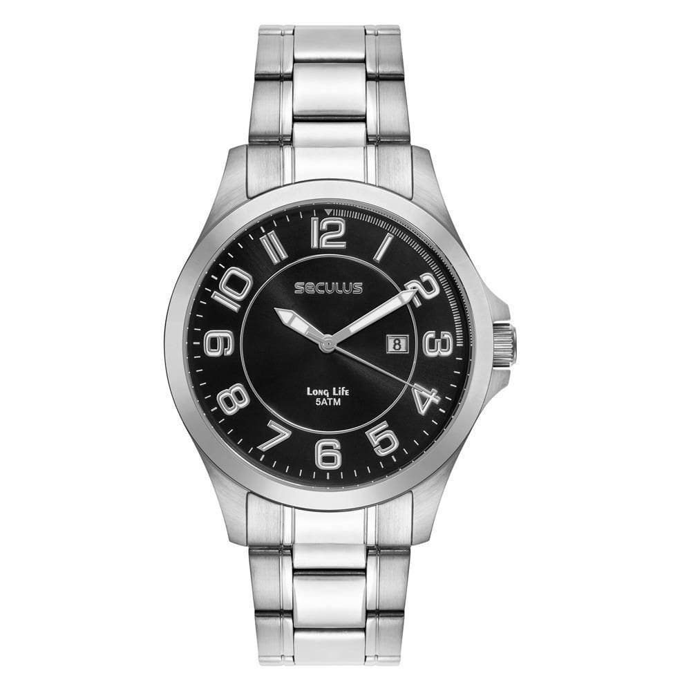 Relógio Seculus Masculino Ref: 23728G0Svna1 Casual Prateado