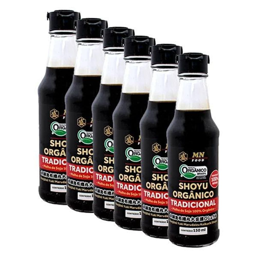 Kit 6X: Shoyu Orgânico Tradicional Mn Food 150 Ml