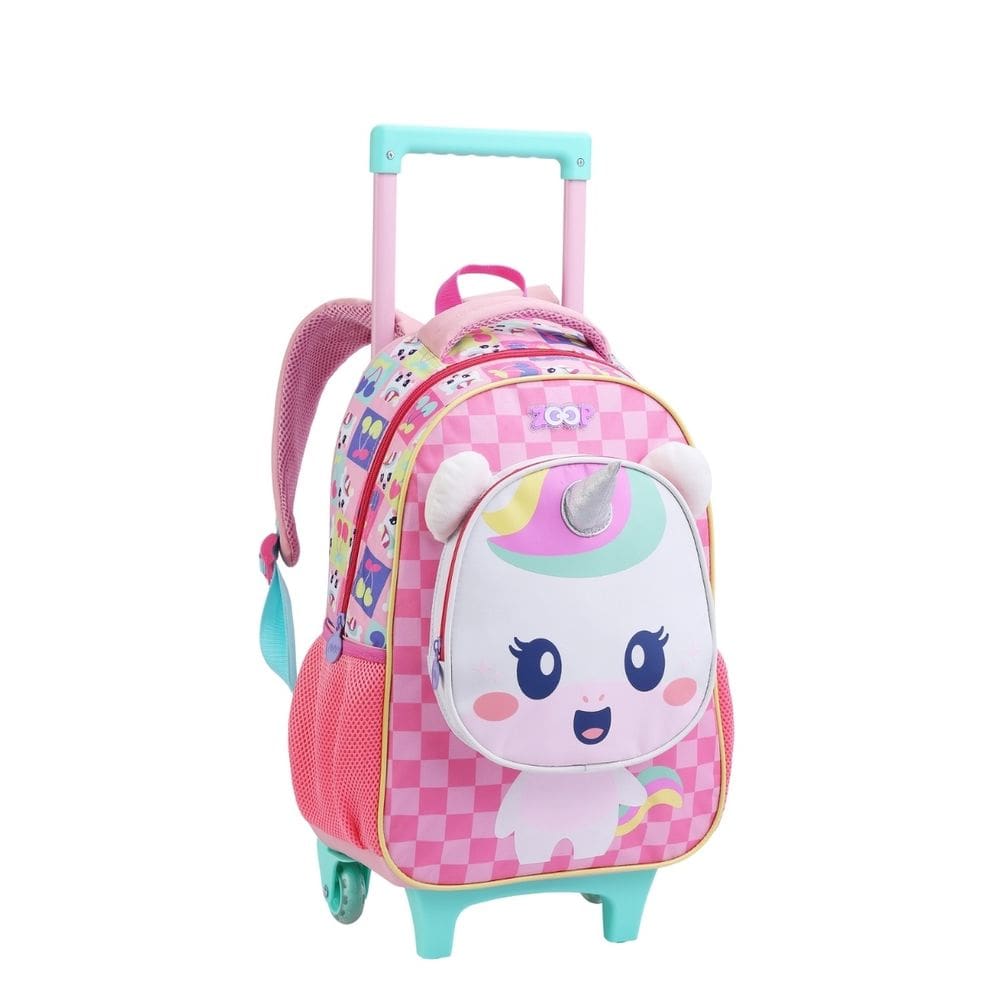 Mochila de Rodas Unicórnio Meninas Creche Infantil