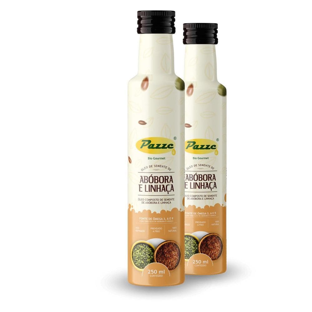 Kit 2 Óleo De Semente De Abobora E Linhaça Pazze 250Ml