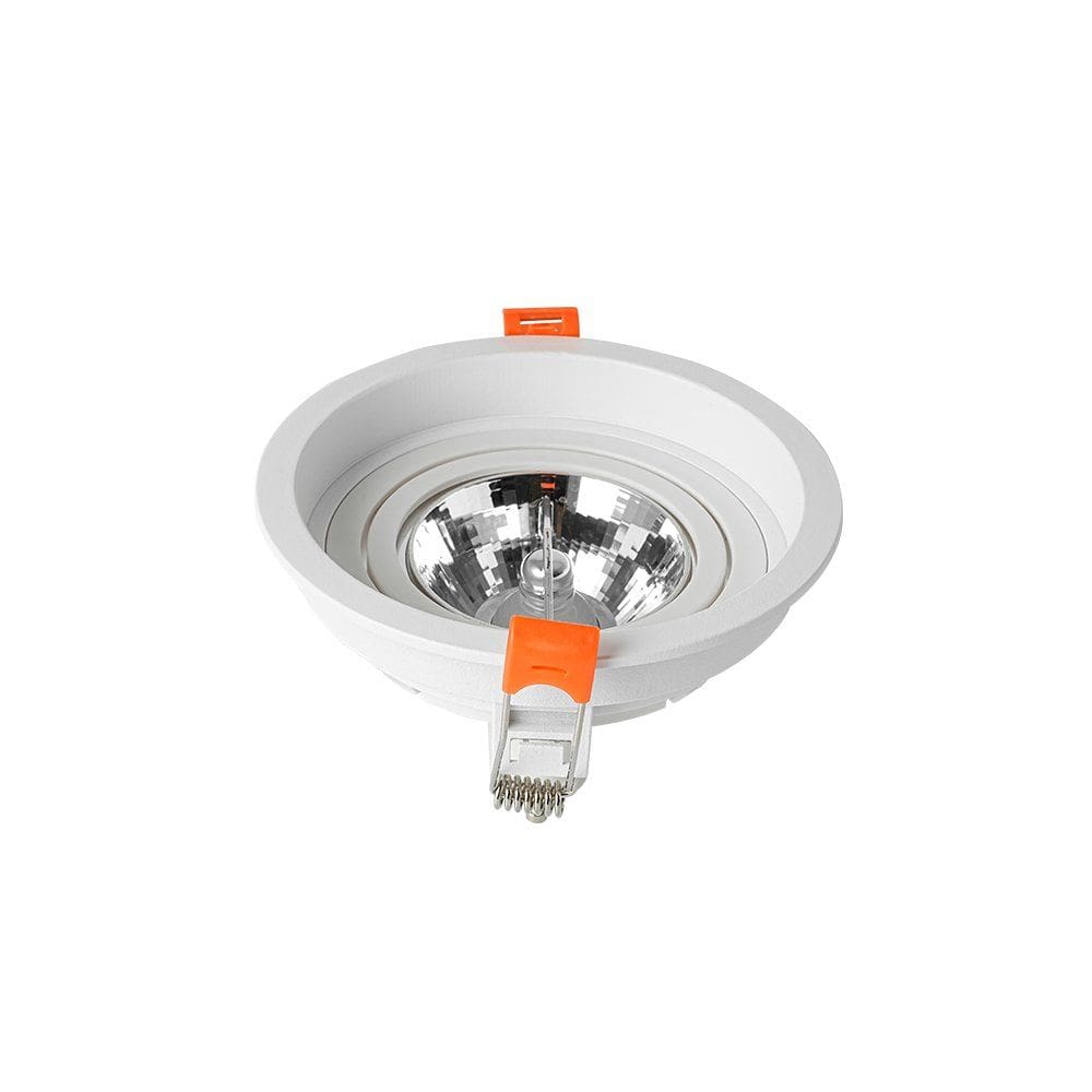 Spot de Embutir Recuado Nordecor Loyo para 1 Lâmpada AR70 GU10 Redondo