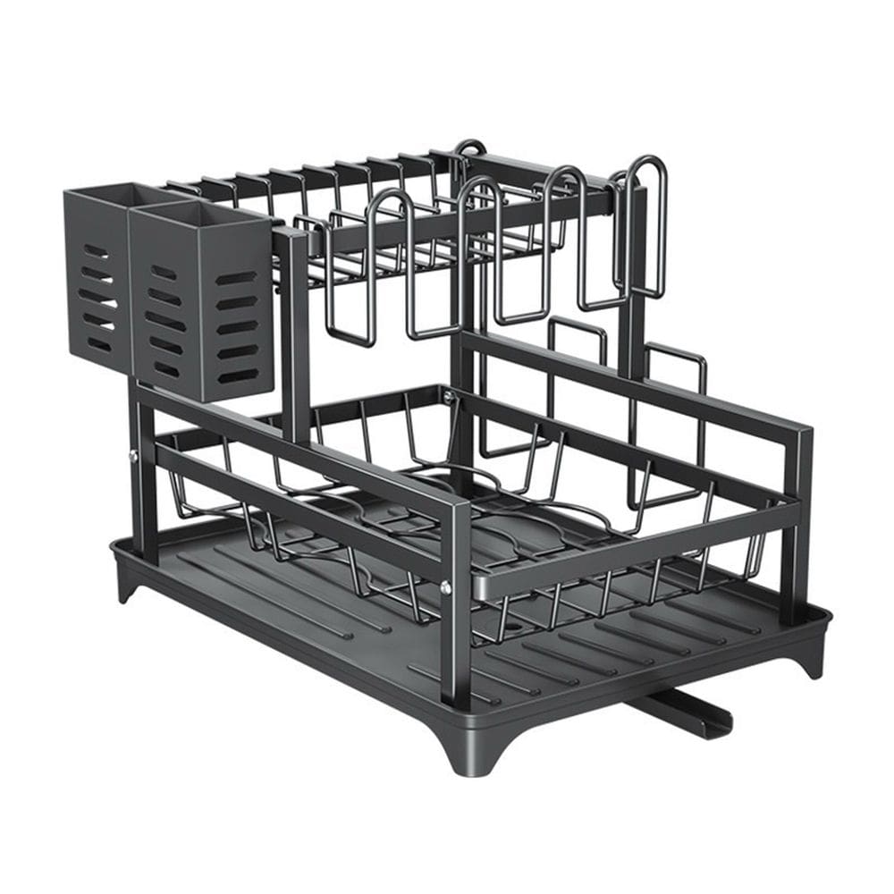Escorredor de Louças Rack Aço Carbono Organizador Preto