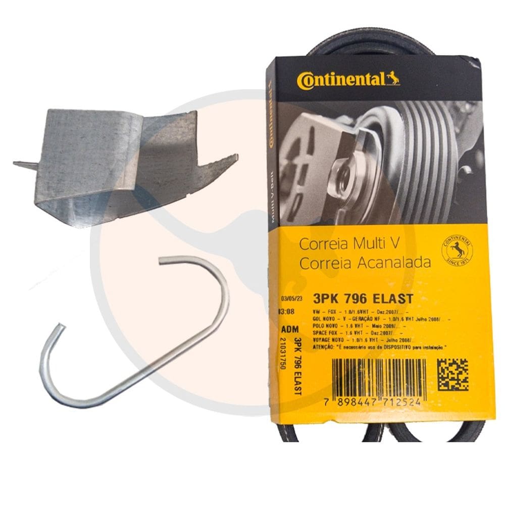 Kit Correia Poly V / Multi V Elastica Fox 07/... Gol 08/... Polo 09/... Spacefox 07/...