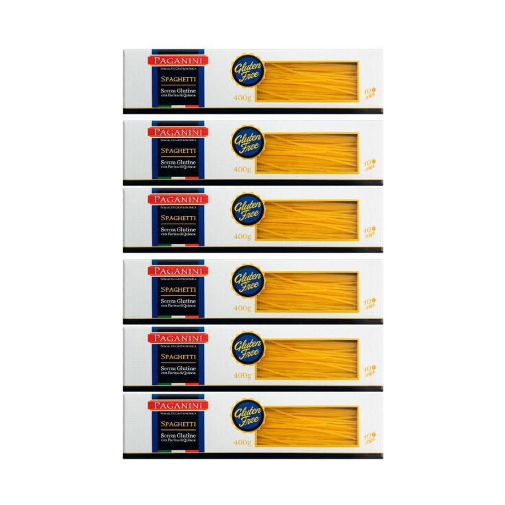 Kit 6X: Macarrão Spaghetti Sem Glúten Paganini 400G