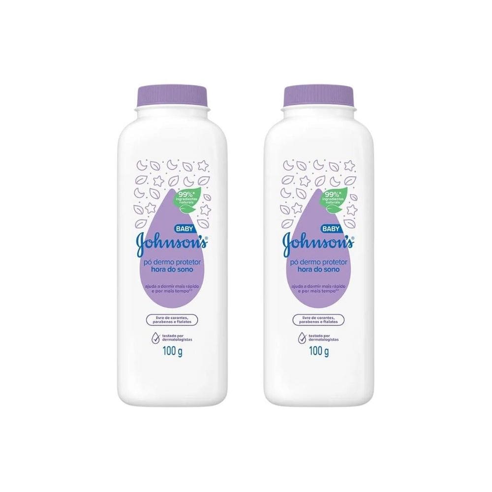 Talco Johnsons Baby Hora Do Sono 100G - Kit Com 2Un