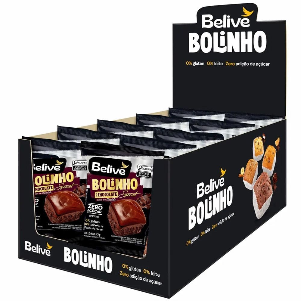 Kit 10Und Bolinho Chocolate Belive Special Cobertura