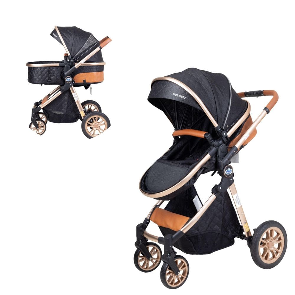 Carrinho Bebê 3 Em 1 Reversível Vira Moisés Capota Retrátil