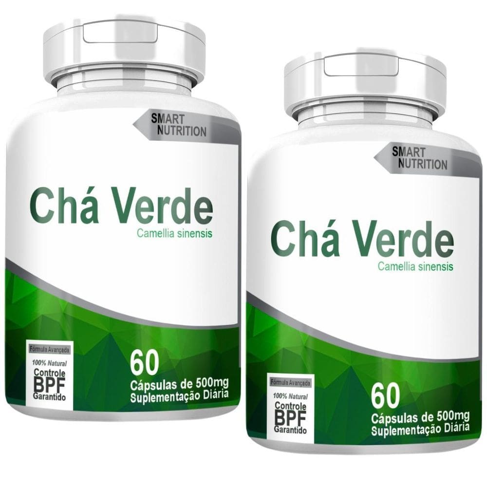 Cha Verde Kit Com 2 Potes Com Total De 120 Capsulas