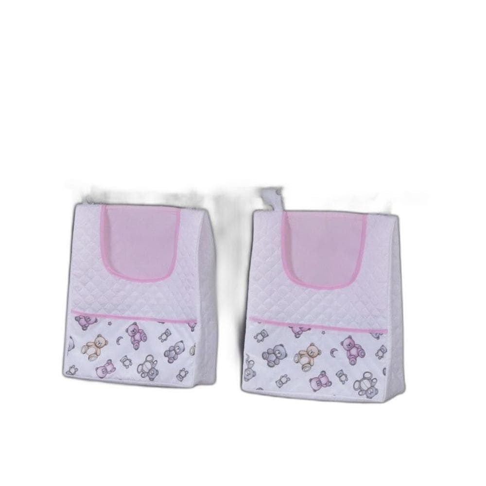 Porta Fralda Organizador Quarto Bebê Menino Menina 2 Peças