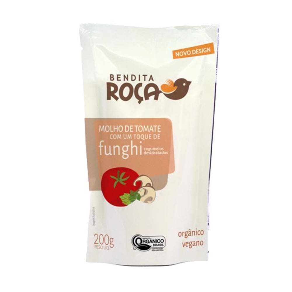 Kit 6X: Molho De Tomate Funghi Orgânico Bendita Roça 200G