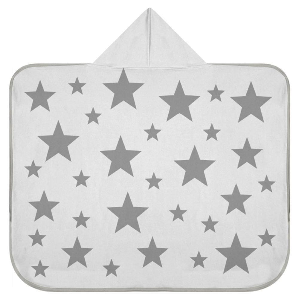 Toalha Baby C/ Capuz Tecebem Estampada Kinder Filipa 70cmx90cm Cinza