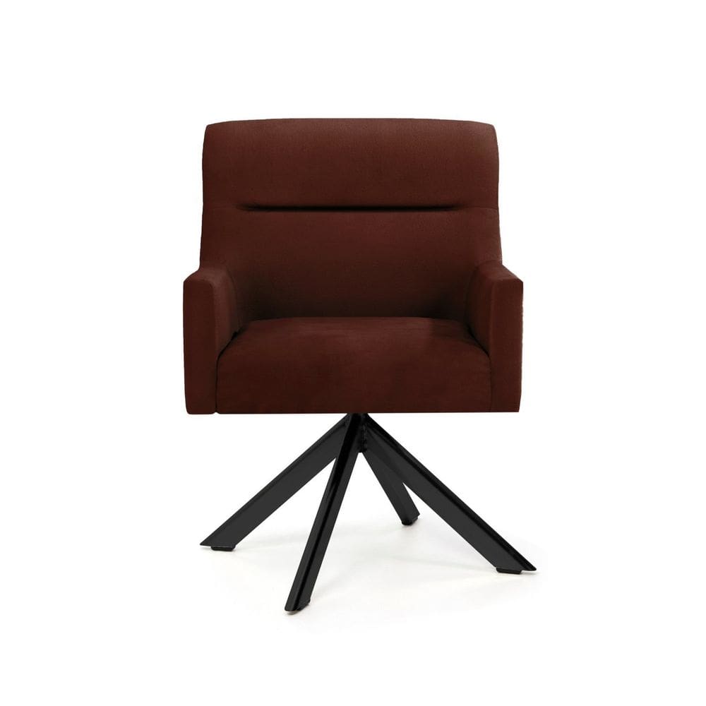 Poltrona Giratória Angel Veludo Malbec