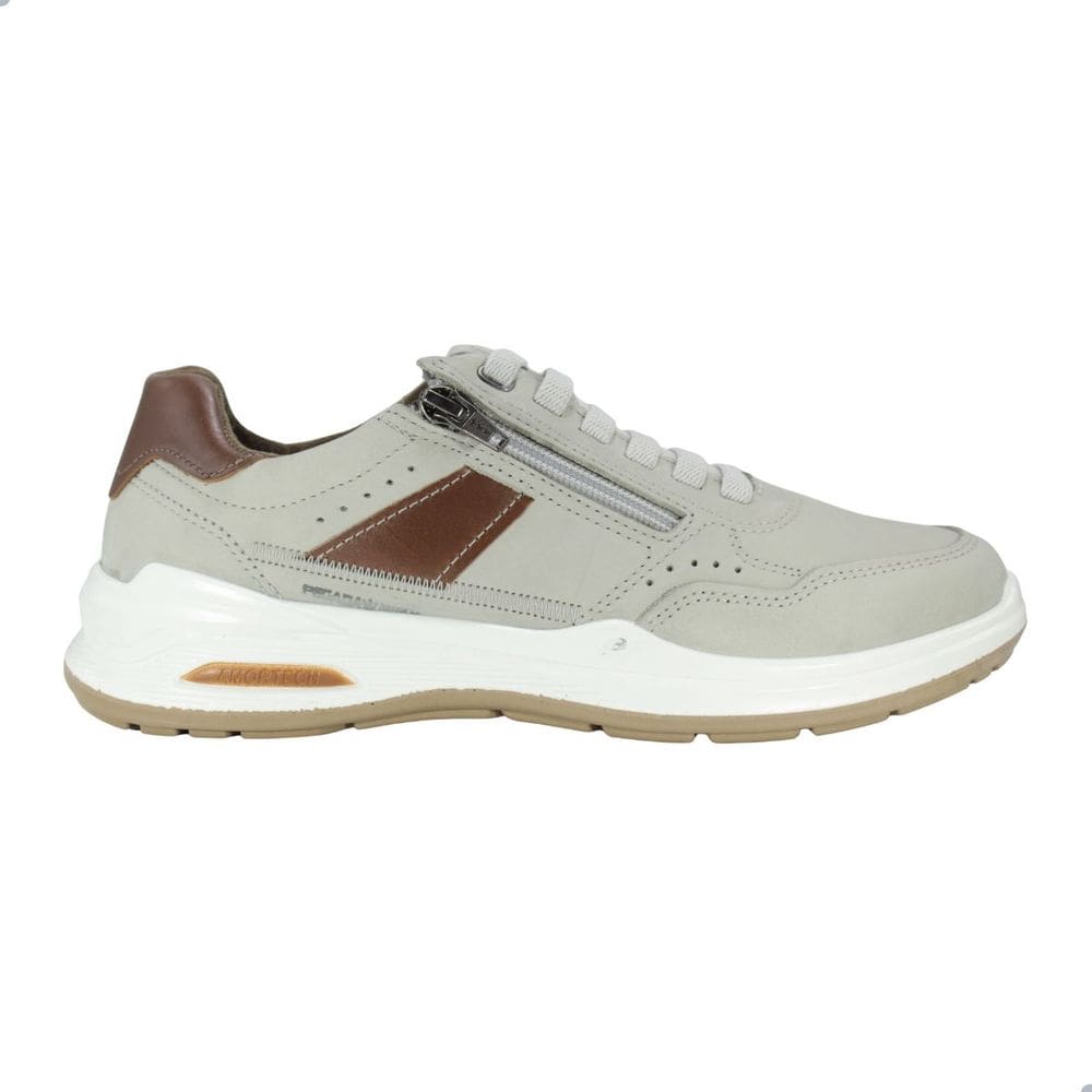 Sapatênis Pegada Masculino em Couro Gelo