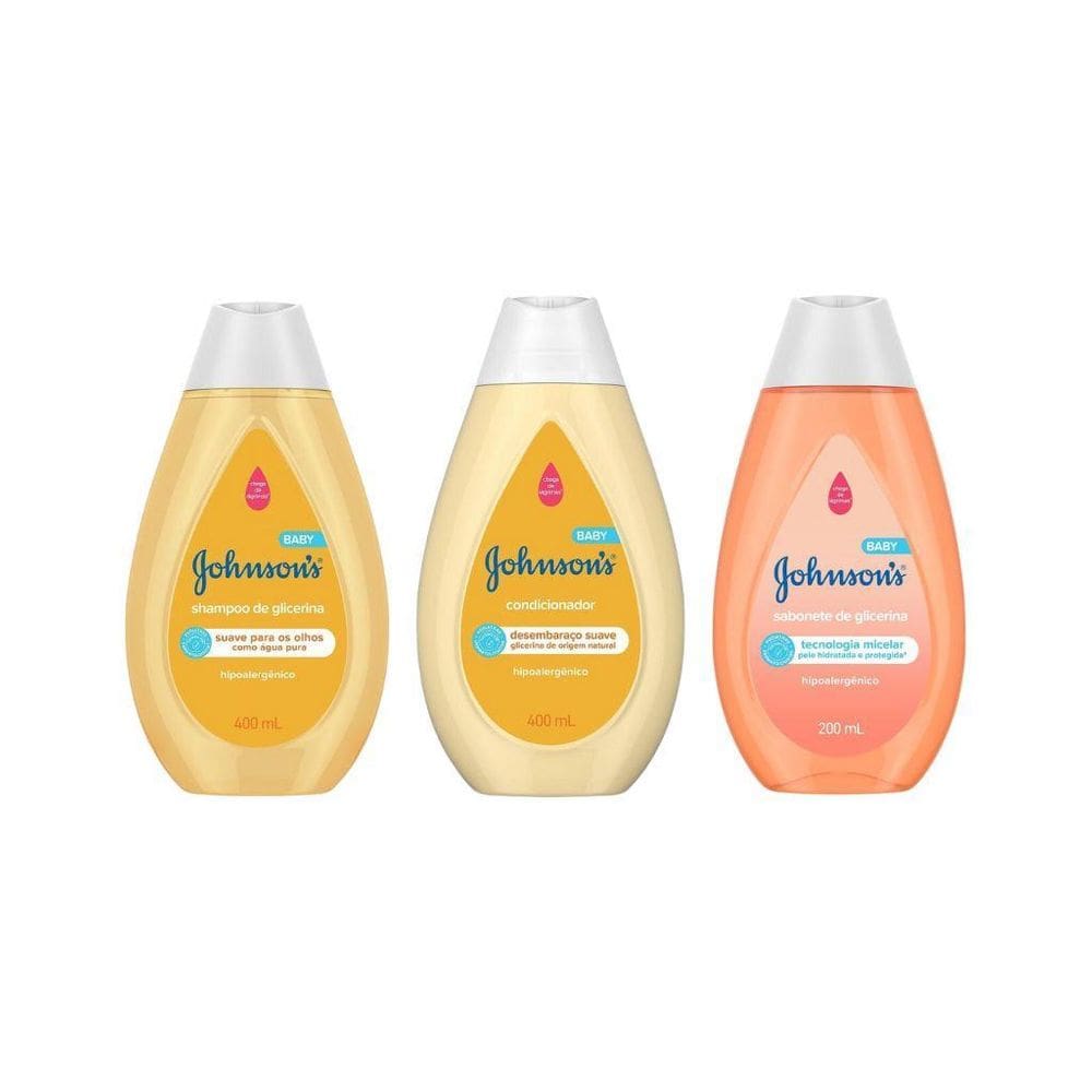 Kit Johnson 1 Sh 400Ml+1 Cond 400Ml+Sab Liq 200Ml Glicerina