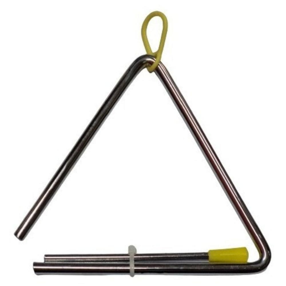 Triângulo De Aço Cromado 15Cm Com Baqueta Percussão Spanking