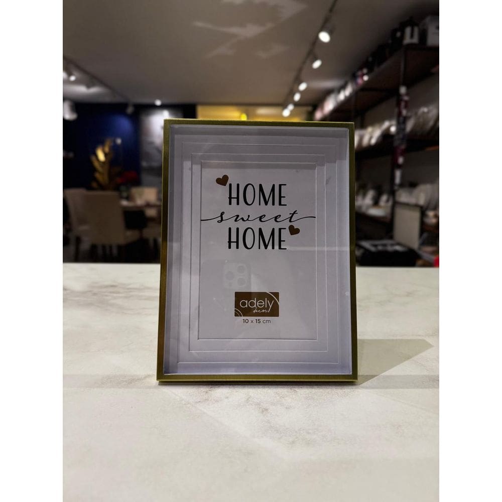 Porta Retrato Vidro 10X15cm Paspatur Borda Dourada