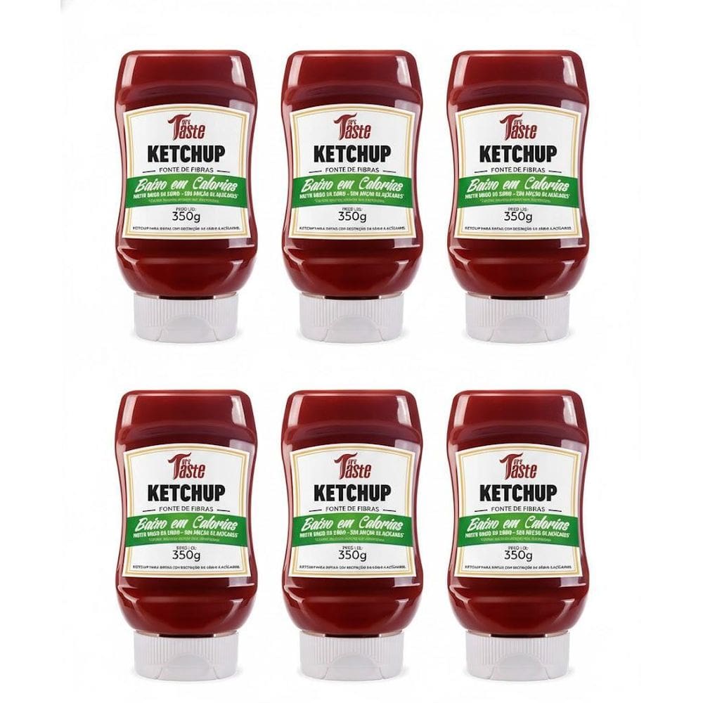 Kit 6 Molho Ketchup Tradicional 350G Saudavel Zero Açucar