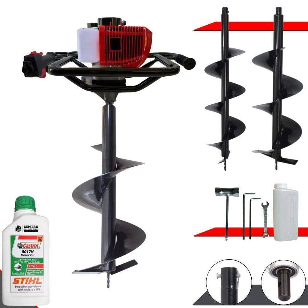 Perfurador Gd520-b + Brocas 80x20 80x25 80x30 + óleo Stihl